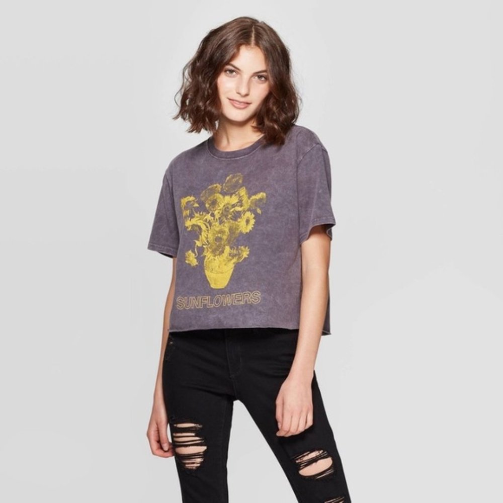 Mighty Fine Sunflower Graphic Tee ✨ Sz XS